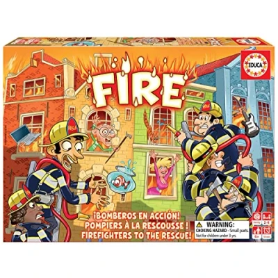 Imagen de Educa Fire ¡Bomberos al Rescate! Juego de Mesa Infantil Estrategia. A Partir 6 años. Ref. 18851