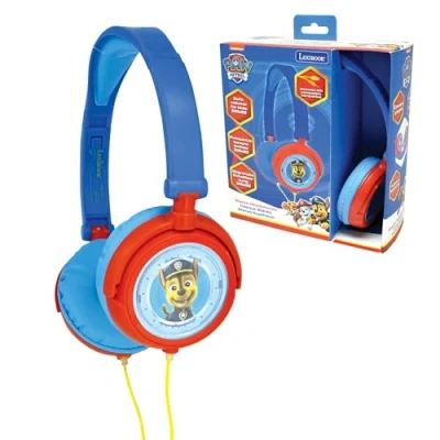Imagen de LEXIBOOK Patrulla Canina Cascos estéreo con Chase y Marshall, Auriculares Diadema Ajustable Plegable HP015PA Paw Patrol, Potencia Apta para niños, Azul/Rojo, Color, Talla única