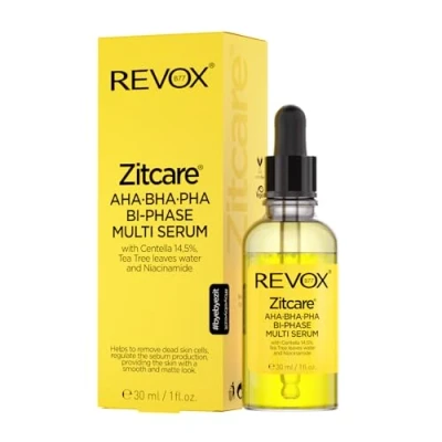 Imagen de REVOX B77 ZITCARE AHA BHA PHA SUERO MULTIFASE BIFASICO CON CENTELLA 14.5%, ARBOL DE TE Y NIACINAMIDA 30MILILITROS
