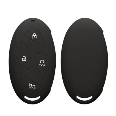 Imagen de kwmobile Funda Compatible con Hyundai 7 Botones Ioniq 6 Grandeur GN7 Kona 2023 Carcasa Protectora de Silicona para Llave Coche Case en Negro Mate