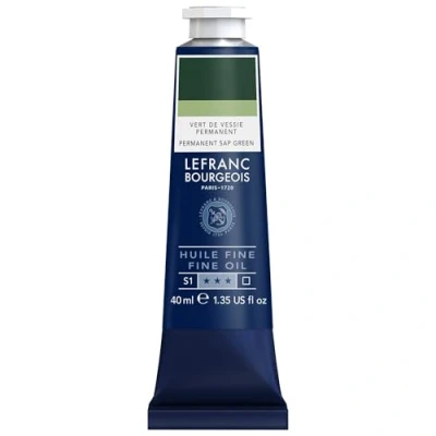 Imagen de Lefranc Bourgeois 301780 Pintura al óleo fina de calidad, resistente a la luz y consistencia uniforme, tubo 40 ml, ideal para lienzos tableros pintura, jugo verde
