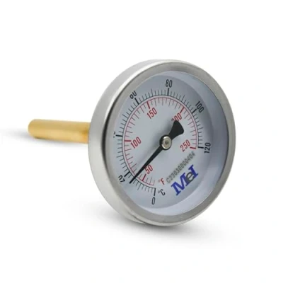 Imagen de DOJA Barcelona Termometro Para Tuberias Pack 1 Caldera 0 120 ºC Ø63mm Bimetalico Calefaccion Cocina, Exterior, Agua Caliente