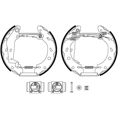Imagen de HELLA 8DB 355 022 351 Kit frenos, disco de tambor con cilindro freno rueda, accionador SMART: City Coupe, Fortwo I Coupé