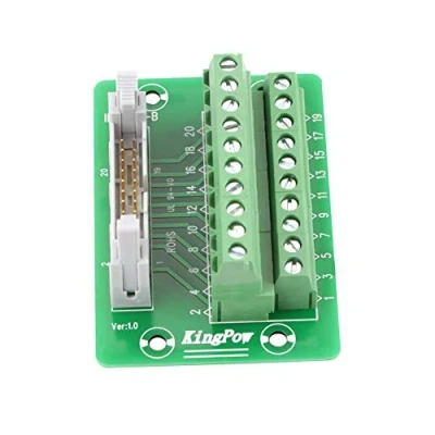 Imagen de Interfaz del PLC conector bloque de terminales tablero desbloqueo jefe masculino 20Pin, IDC 20P 20Pin con el soporte
