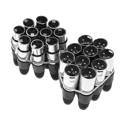 Imagen de Create idea Paquete de 20 conectores XLR 3 pines para micr¨®fono audio macho y hembra