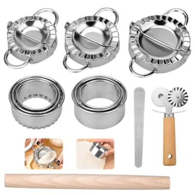 Imagen de Kigniote Ravioli Former Dumpling Maker 12 Unidades Moldeador de Masa Acero Inoxidable Juego Moldes Tortellini Empanadas Gyoza para Herramientas Cocina Albóndigas