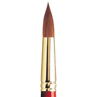Imagen de Winsor &amp; Newton Sceptre Gold II Pincel Redondo con Mango Corto, Rojo, Nr. 20 13 mm