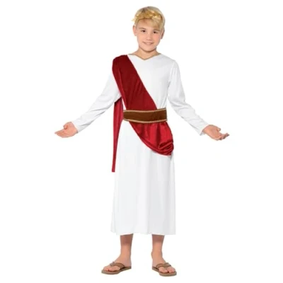 Imagen de Smiffys Traje de Romano, blanca, con Hábito, Cinturón y Diadema