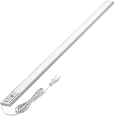 Imagen de Oktaplex Riva Luz bajo mueble cocina LED 90cm regulable blanco cálido 730lm plana Iluminación de con sensor 10W plata