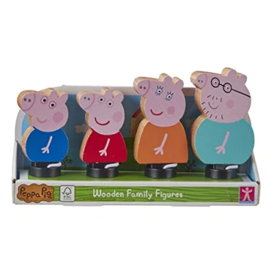 Imagen de Peppa Pig Figuras Familiares de Madera, Multicolor, Small (Character Options LTD 07628)