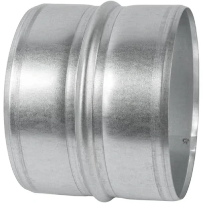 Imagen de Vent Systems Conector de conducto acero galvanizado 125 mm Extensión ventilación redondo Acoplador metal Acoplamiento manguera