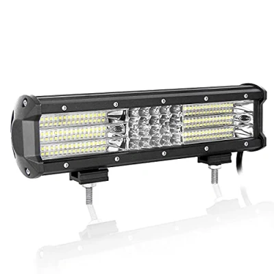 Imagen de Willpower Barra Led 4x4 330W 30cm Barras Luce de Trabajo 9D Combinación Punto Inundación Foco 12V 24V 6000K Faro IP67 Impermeable para Coche Tractor Camion Barco ATV UTV SUV