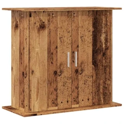 Imagen de vidaXL soporte para acuario madera ingeniería envejecida 81x36x73 cm, mueble pecera, armario acuario, de pecera