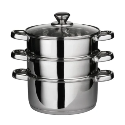 Imagen de Premier Housewares Set de cocción al Vapor (Tapa Cristal, 22 x 25 cm)