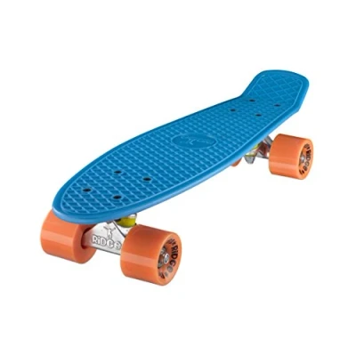Imagen de Ridge Original 22&quot; Cruiser Skateboard, Unisex Youth, Azul/Naranja, 56 cm