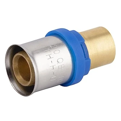 Imagen de Racor adaptador multicapa prensar Ø20 Cobre a Soldar Ø16 QUICK PLOMBERIE