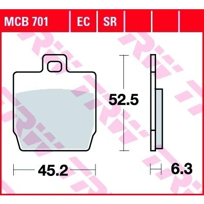 Imagen de TRW Organic Allround MCB701 Juego de pastillas freno