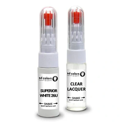 Imagen de SD COLORS SUPERIOR BLANCO 26U compatible con SUZUKI Nuevo Kit de reparación bolígrafos pintura retoque 20 ML SCRATCH CHIP CEPILLO CODE COLOR (PINTURA + LACQUER)