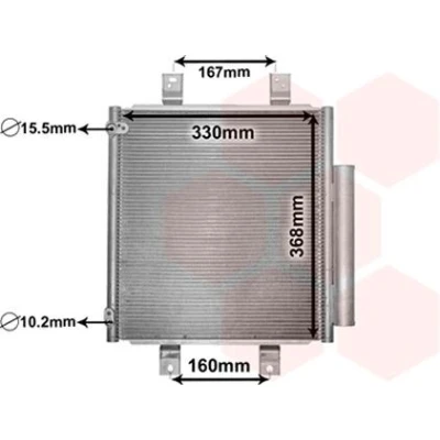 Imagen de VAN WEZEL 11005076 Condensador con secador Aluminio 330