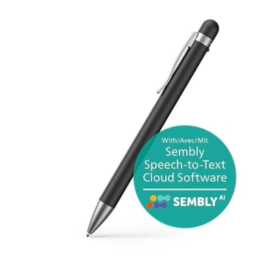 Imagen de Grabadora de voz Philips DVT1600, 32 GB, Forma lápiz, Reconocimiento voz, Negro