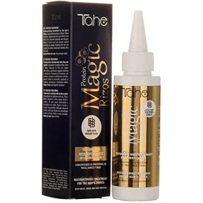 Imagen de Tahe Magic Rizos Tratamiento reestructurante de la fibra capilar Protein Treatment con Proteínas Trigo, Arroz y Maíz, 100 ml