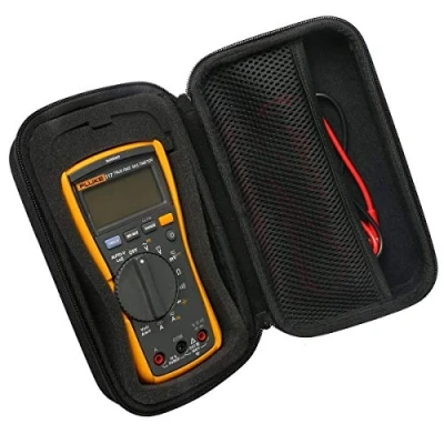 Imagen de khanka Viaje Estuche Funda para multímetro digital de gama automática Neoteck 6000 Counts/bm235/tacklife dm10/Fluke 101//Fluke 115/116/117/113/114/F15B+/F17B+/F18B+multímetro y más(caja solo)