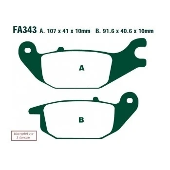 Imagen de EBC Brakes FA343 Juego de pastillas freno