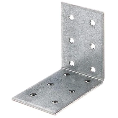Imagen de Alberts 330538 Pletina de ángulo perforada, Galvanizado Sendzimir, 60 x 40 mm, Juego 15