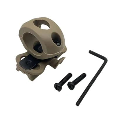 Imagen de MOIDHSAG Soporte para casco de linterna ajustable 60 grados, abrazadera liberación rápida