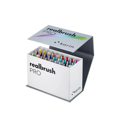 Imagen de Karin Realbrush PRO Mini Box 26 colores + 1 Blender en un embalaje exclusivo para uso fácil.