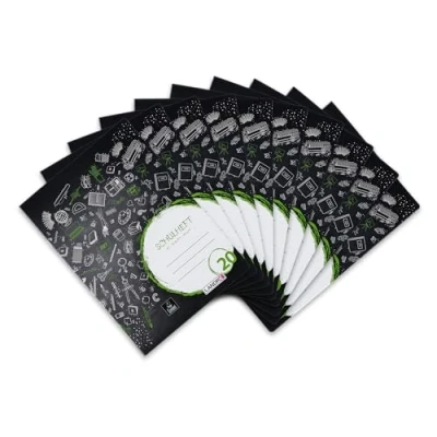 Imagen de Landre 100050053 Cuaderno (A4, 32 páginas, linea nº 20, blanco, 80 g/m2, 10 unidades), 3 diseños