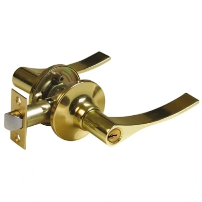 Imagen de Amig Juego de manillas entrada Izquierda con Picaporte Roseta para puertas Maneta ideal madera Zamak Dorado 60/70 mm