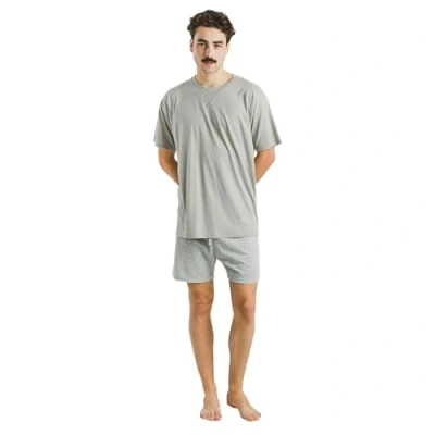Imagen de TRAMAS+ Pijama Hombre Verano 100% Algodón, Conjunto de Camiseta Manga Corta y Pantalon Corto, Cómodo Fresco XL, Sassy Verde