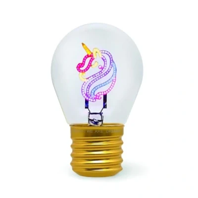 Imagen de Legami Lámpara de Mesa en Forma Bombilla, recargable con Cable USB, inalámbrica, Ficción Tema Unicorn, 6,8 x 10,3 cm