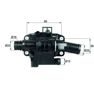 Imagen de MAHLE ORIGINAL TH 41 83 Termostato, refrigerante con junta PEUGEOT: 307 SW, 407 Berlina, 206 Hatchback, CITROËN: Berlingo / First I