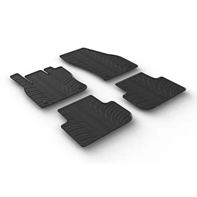 Imagen de Gledring 0646 Juego de alfombrillas suelo Caucho delante y detrás 4 negro 750mm 550mm VOLKSWAGEN: Tiguan II