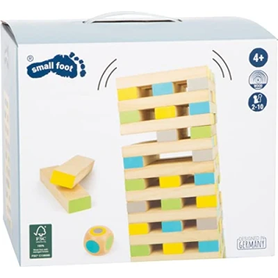 Imagen de Small Foot Torre tambalenate XXL Active de Madera, Juego Familiar al Aire Libre, Desde 3 años, 12027