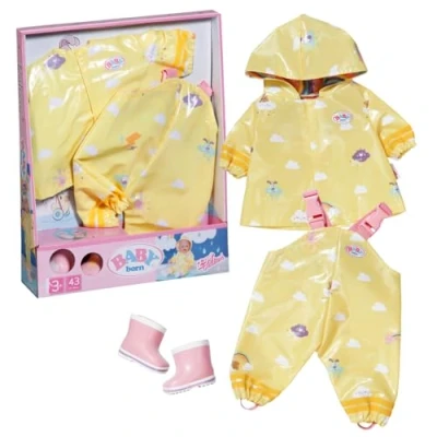 Imagen de BABY born Deluxe Conjunto de Lluvia 836460 con Chubasquero, pantalón y Botas para muñecas hasta 43 cm Edad: 3+ años