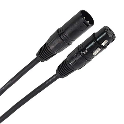 Imagen de Plugger Câble DMX XLR femelle 3b/mâle 3b 6m Noir