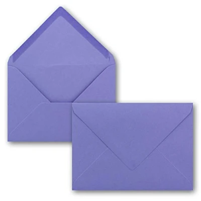 Imagen de Sobres de colores DIN C6, 162 x 114 mm, con banda adhesiva FarbenFroh, color 20 Violett 25 Umschläge