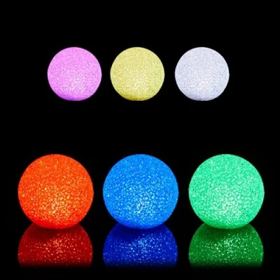Imagen de Relaxdays Bolas Led 8 cm, Set de 3, Cambio Color, a Pilas, sin Cable, para Interior, Lámparas Decorativas, Blanco, Gomaespuma