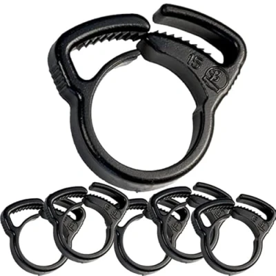 Imagen de Suinga 25 x Abrazadera Riego por Goteo 16mm, negro. Util para tubería de Sujección la y Jardinería