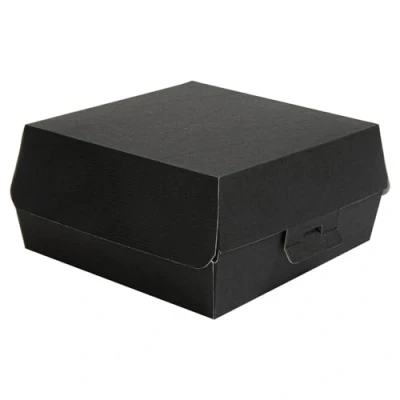 Imagen de Garcia de Pou 50 Unidades Conchas Hamburguesa &#039;Thepack&#039; 230 G/M2 17,6X16,8X7,8 Cm (Xl) Negro Cartón Ondulado Nano Micro