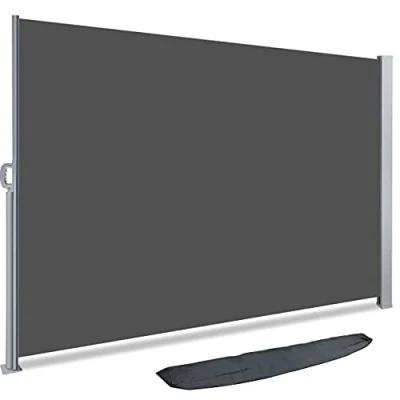 Imagen de VOUNOT Toldo Lateral Retráctil, Protege la Privacidad, Protector Solar a Prueba de Viento, para Balcón, Jardin, Terraza, 140 x 300cm, Gris