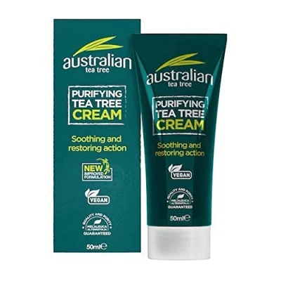 Imagen de Crema de Árbol Té Australiano, Purificante, Vegana, Libre Crueldad, Sin Parabenos &amp; SLS, Calmante, Natural, 50ml