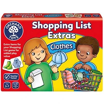 Imagen de Orchard Toys Shopping List Extras Pack Clothes Game, Add On to List, Educational Memory Perfect for Kids Age 3 7.