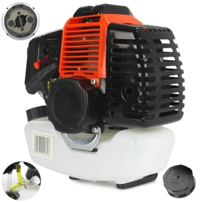 Imagen de IMJ Global Motor de combustión mezcla gasolina, 2 tiempos, monocilindrico, 42 cc, capacidad del depósito: 1,2 litros, refrigeración por aire, universal, para desbrozadora, cortacésped,