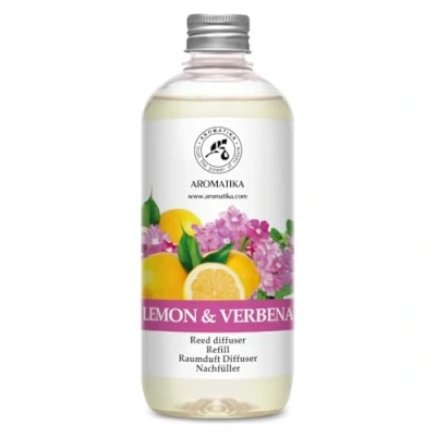 Imagen de Recambio de Difusor Limón y Verbena 500 ml Relleno Difusores Aromáticos Ambientador Aroma Cítrico Fragancia Fresca Reed Diffuser Refill Lemon &amp;