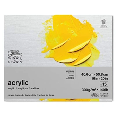 Imagen de Winsor &amp; Newton Bloc papel Acrílico, Blanco, (40,6 x 50,8 cm)