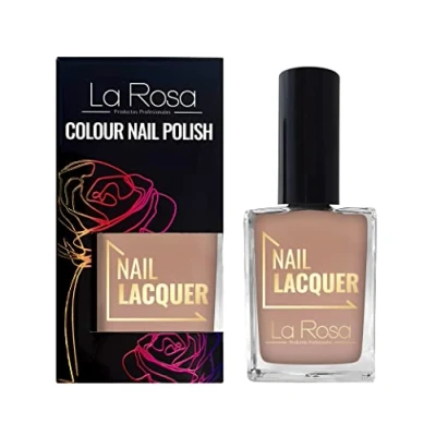 Imagen de LaRosa Esmalte de Uñas Color Enérgico con Correcta Cobertura Fórmula Duradera Buena Consistencia Fácil Aplicación Pincel Bien Formado Beige Claro 15 ml